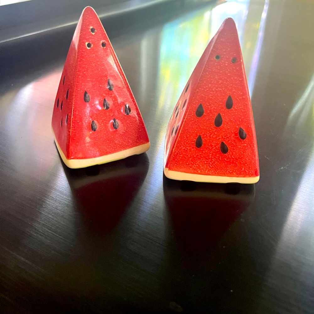Watermelon Salt and Pepper Shakers